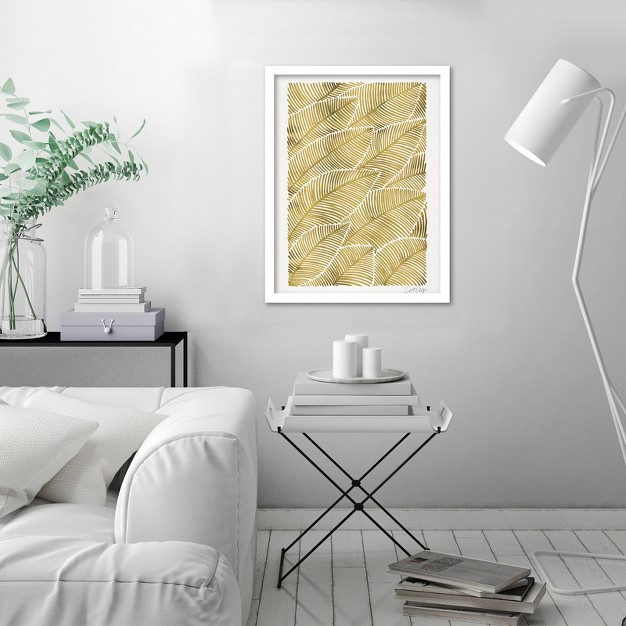 Americanflat Botanical Minimalist Tropical Gold By Cat Coquillette Framed Print Wall Art