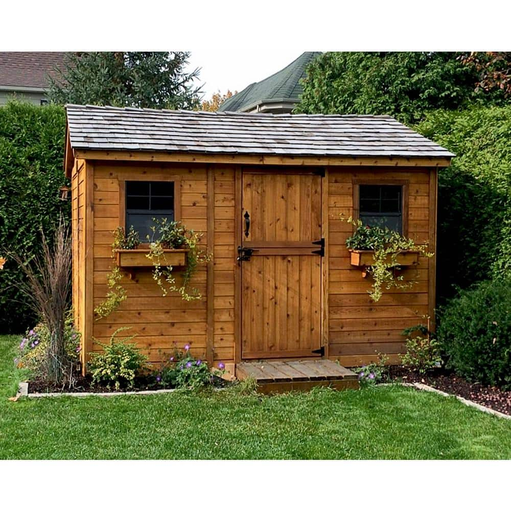 Outdoor Living Today Cabana 8 ft. x 12 ft. Western Red Cedar Garden Shed CB128