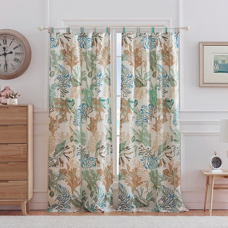 Atlantis Jade 2-pack Window Curtains