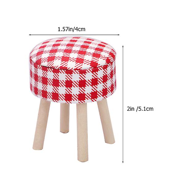 Wear-resistant Miniature Toy Wooden Mini House Decor Decorative Miniature Stool