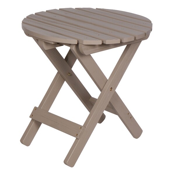 Porch and Den All Weathered Round Adjustable Folding Table