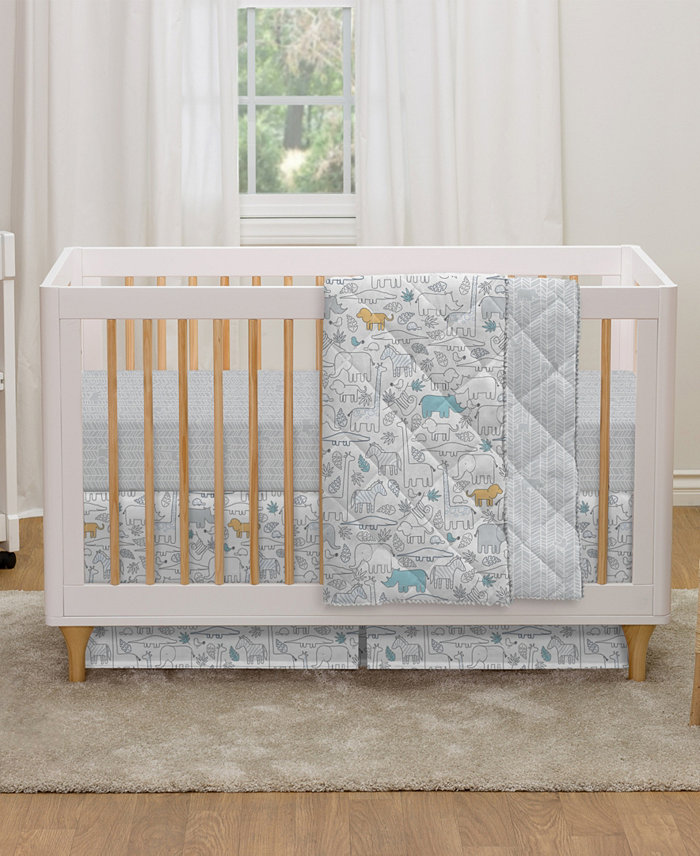 Lolli Living Safari 4-Piece Crib Bedding Set