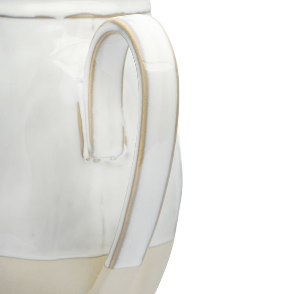 White Stoneware Pitcher