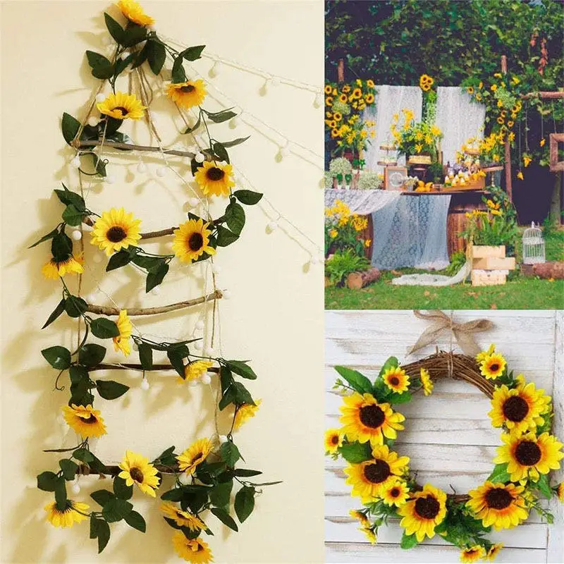 Large Sunflower Vine Household Pipe Winding Decorative Rattan Garden Decoration