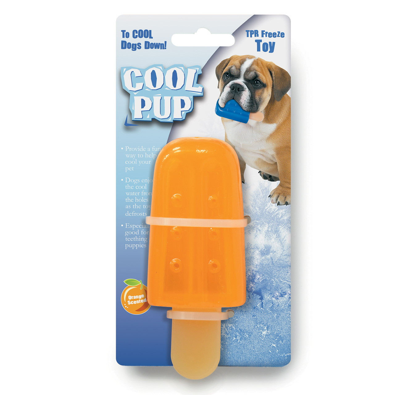 Cool Pup Mini Popsicle Orange Dog Toy