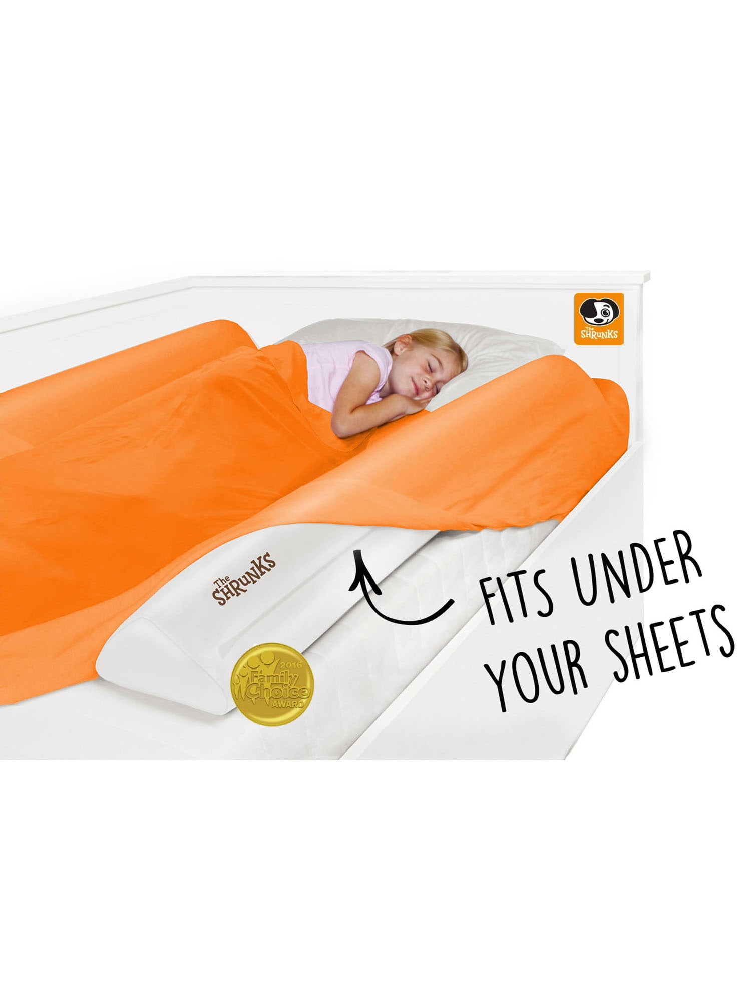 {1 Pack} Shrunks Inflatable Bed Rail for Toddlers Portable Safety Bed Rail Guard for Kids Side Bumpers for Children and Adult Beds Are Great For Home or Travel | Fits All Bed Sizes