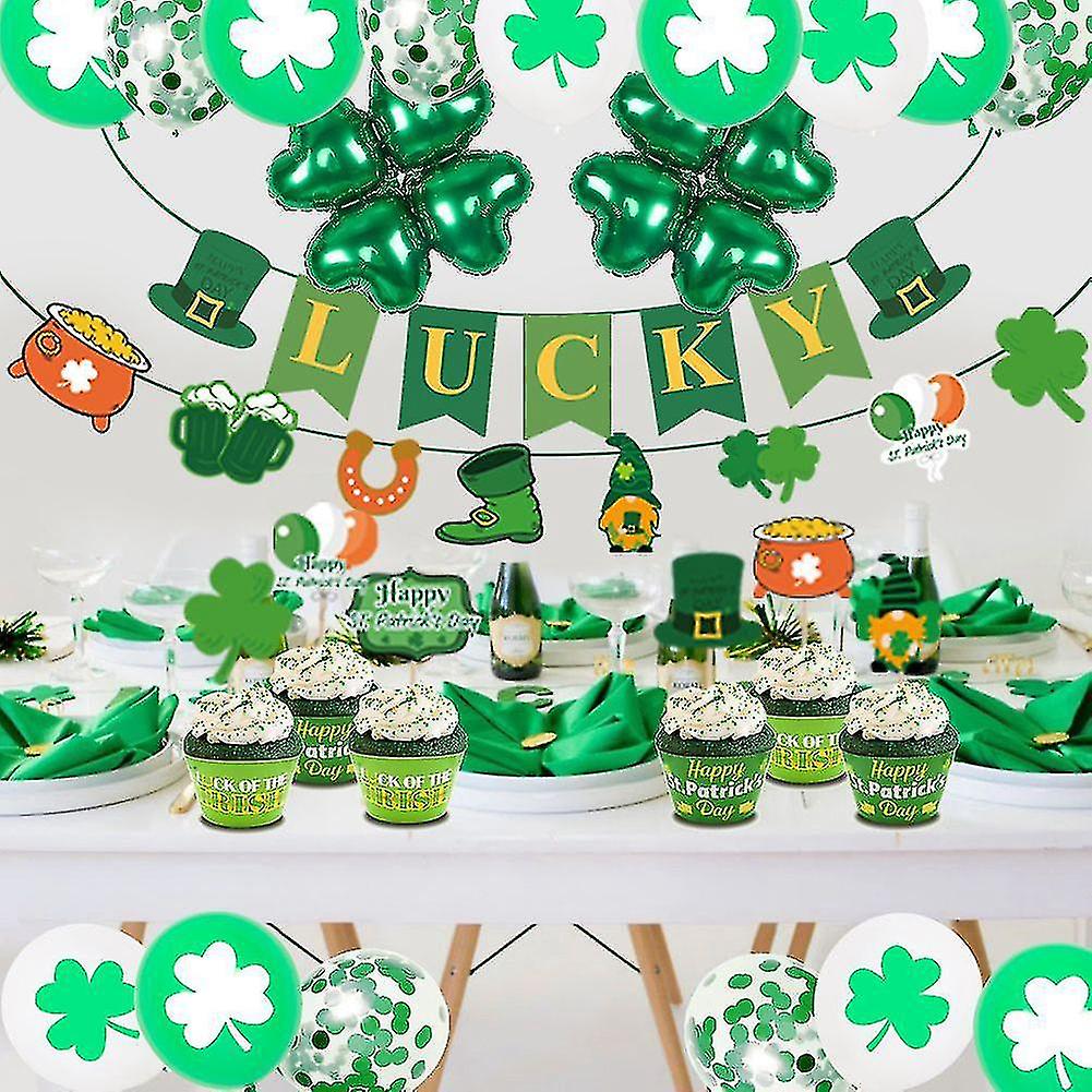 St. Patrick's Day Balloon Party Decoration And Arrangement Supplies A