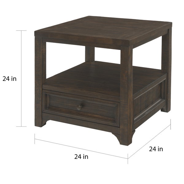 Carbon Loft Helcar Solid Wood End Table - 24