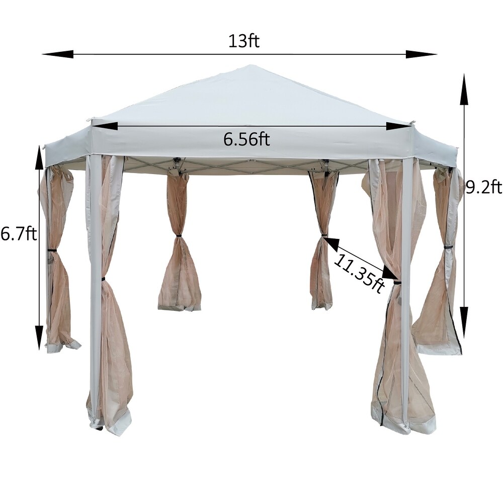 Pop Up Gazebo Tent Outdoor Canopy Hexagonal Canopies