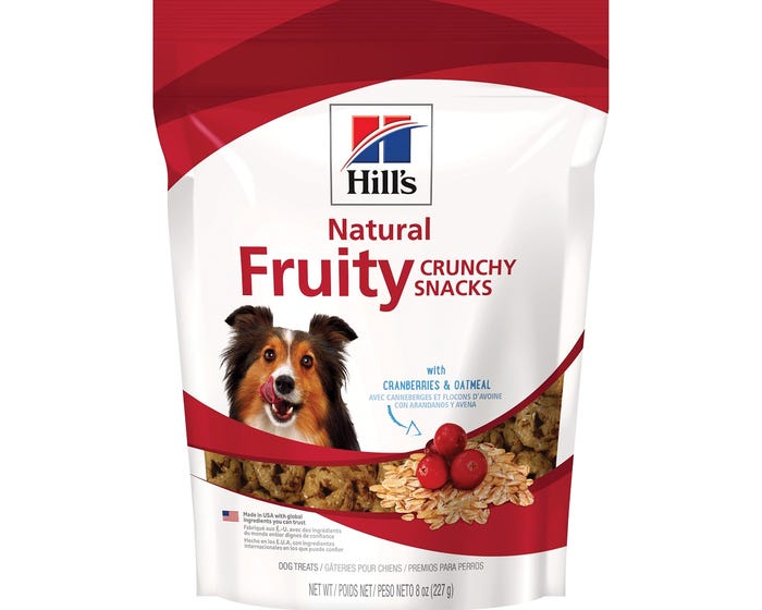 Hills® Science Diet® Fruity Crunchy Snacks with Cranberries  Oatmeal Dog Treats， 8 oz. Bag