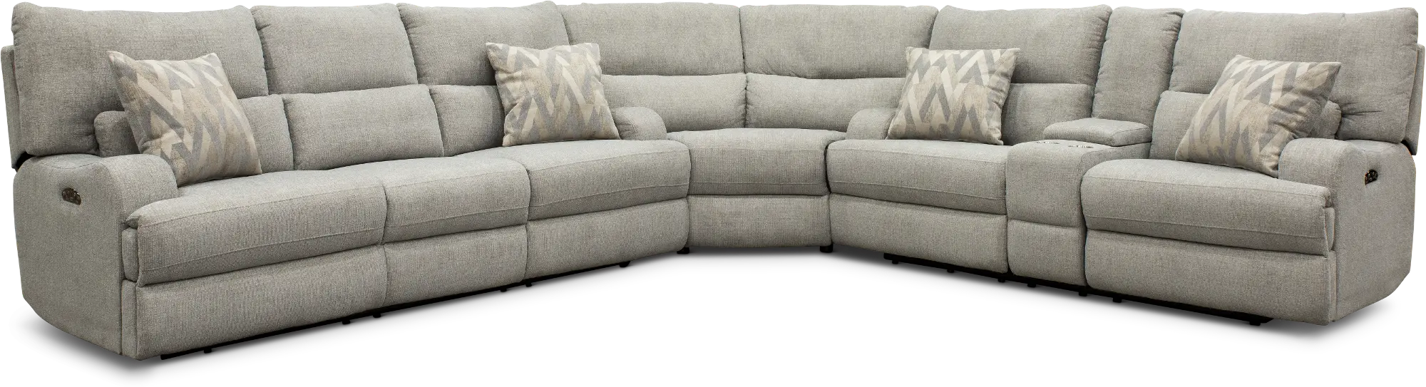 Brindle Gray Power Reclining Sectional