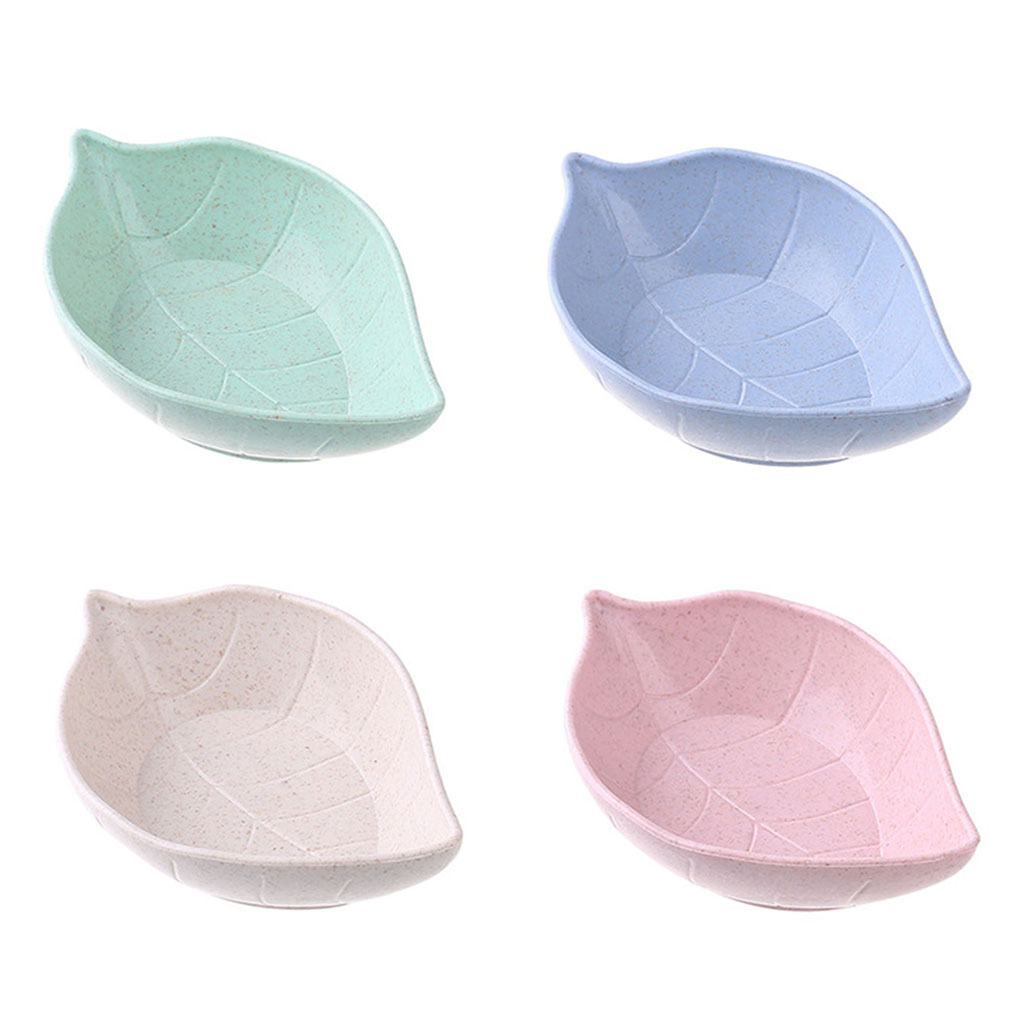 4pcs/set Multifunctional Wheat Straw Seasoning Dish Sauces Salt Snacks Small Plate Vinegar Soybean Bowl