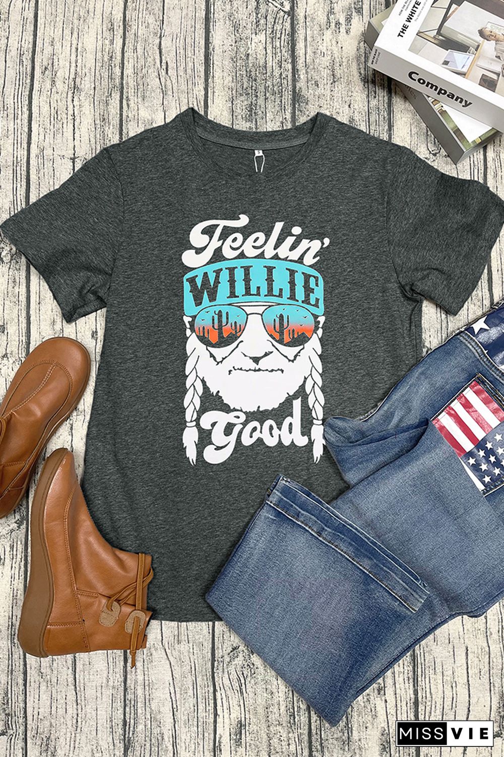 Feelin' Good Short Sleeve Graphic Tee Wholesale