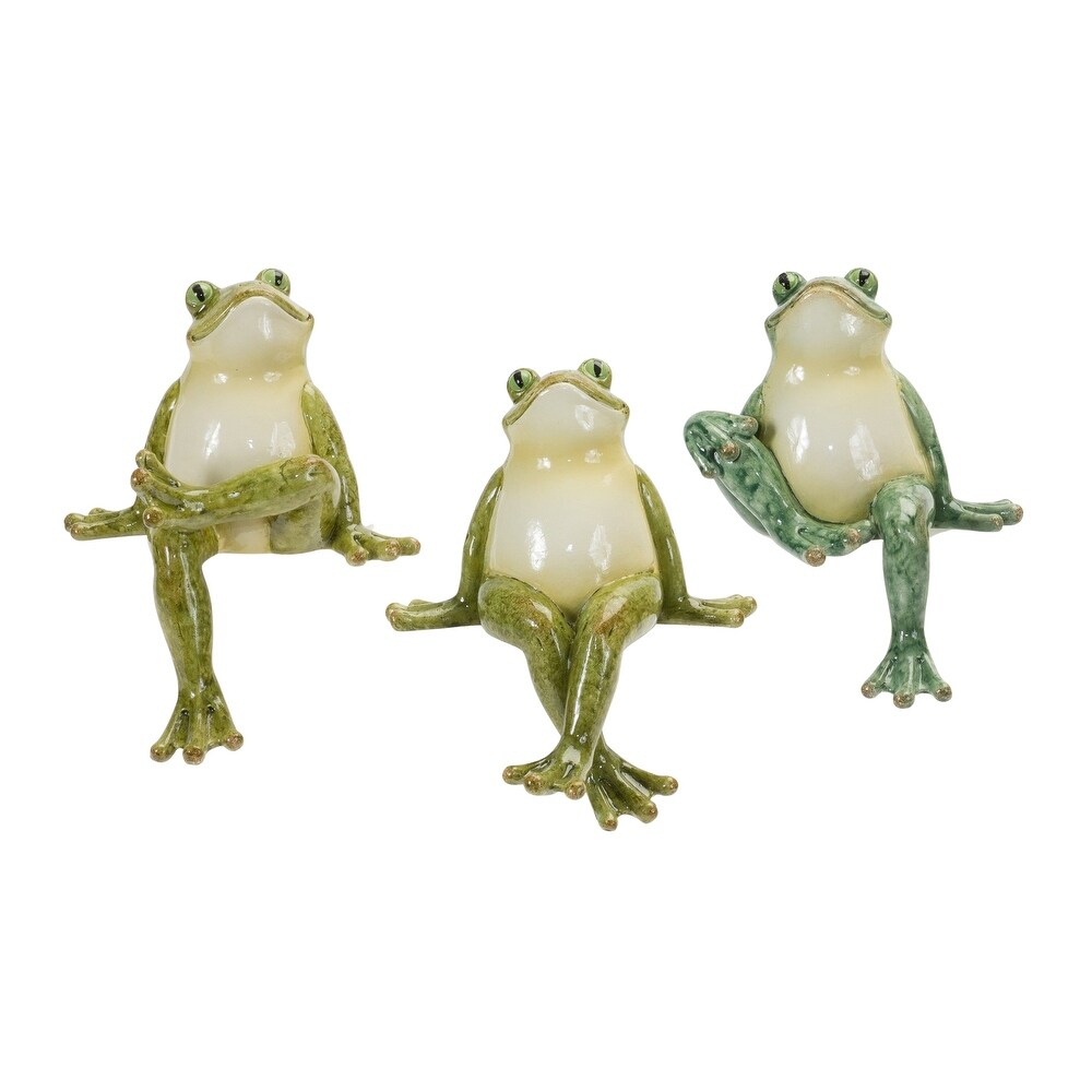 Frog Shelf Sitters (Set of 3)   4.25 x 74.75 x 6.53.75 x 6.25