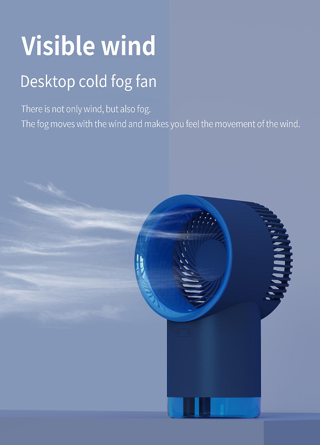 Desktop Fan 4000mah Wireless Handheld Usb Fan Mini Air Conditioners Fan Portable Cooling Fans With Mist Strong Wind Super Quiet