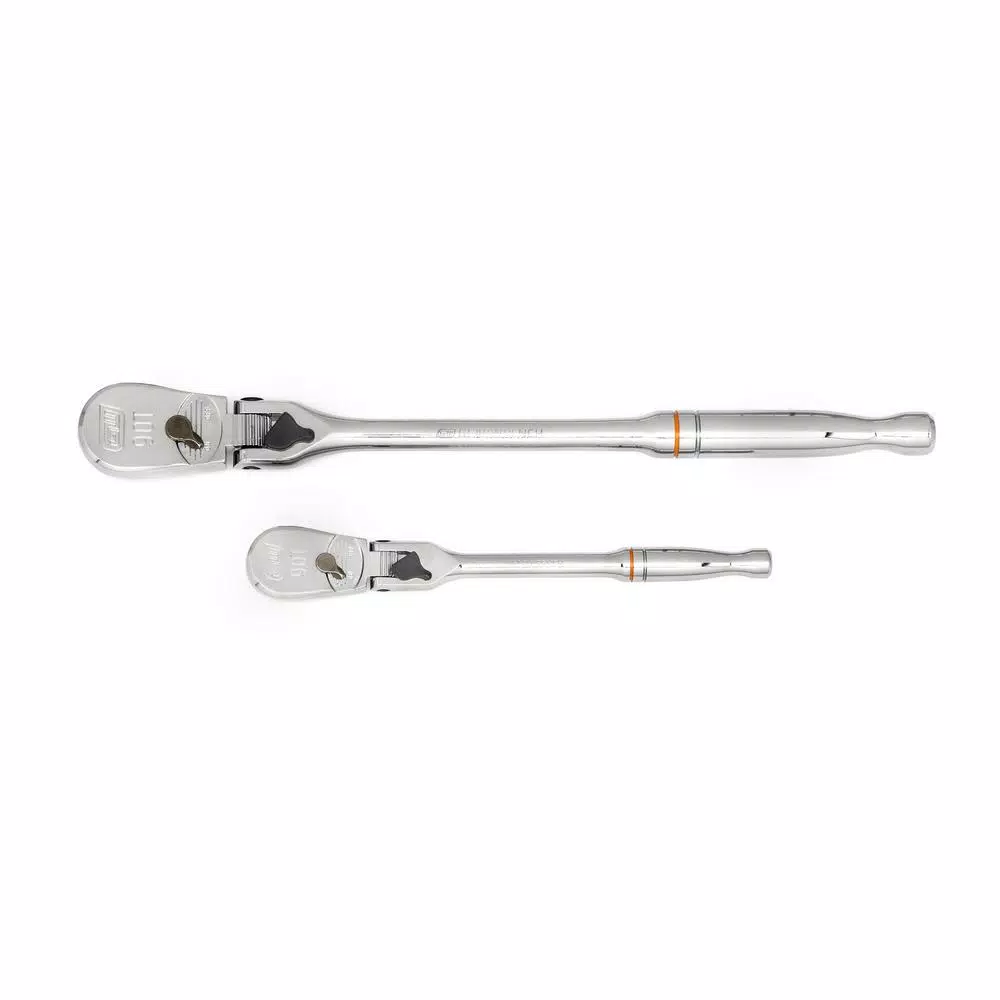 GEARWRENCH 1/4 in. and 3/8 in. Drive 90-Tooth Locking Flex Head Teardrop Ratchet Set (2-Pieces) and#8211; XDC Depot