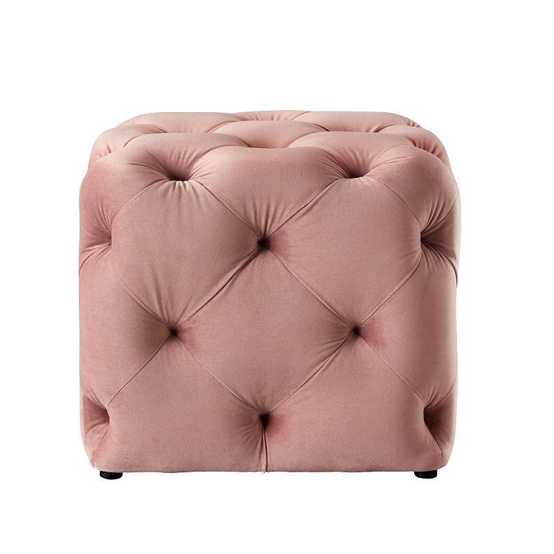 Cecil 1pc Ottoman Tufted Allover