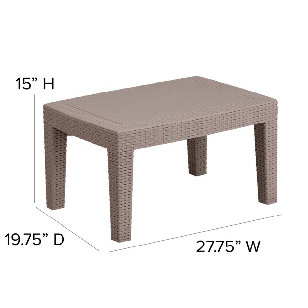 Flash Furniture Rattan Coffee Table