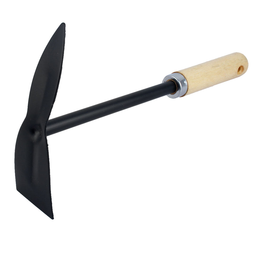 12.4" Length Nonslip Wood Handle Metal Hand Garden Digging Hoe