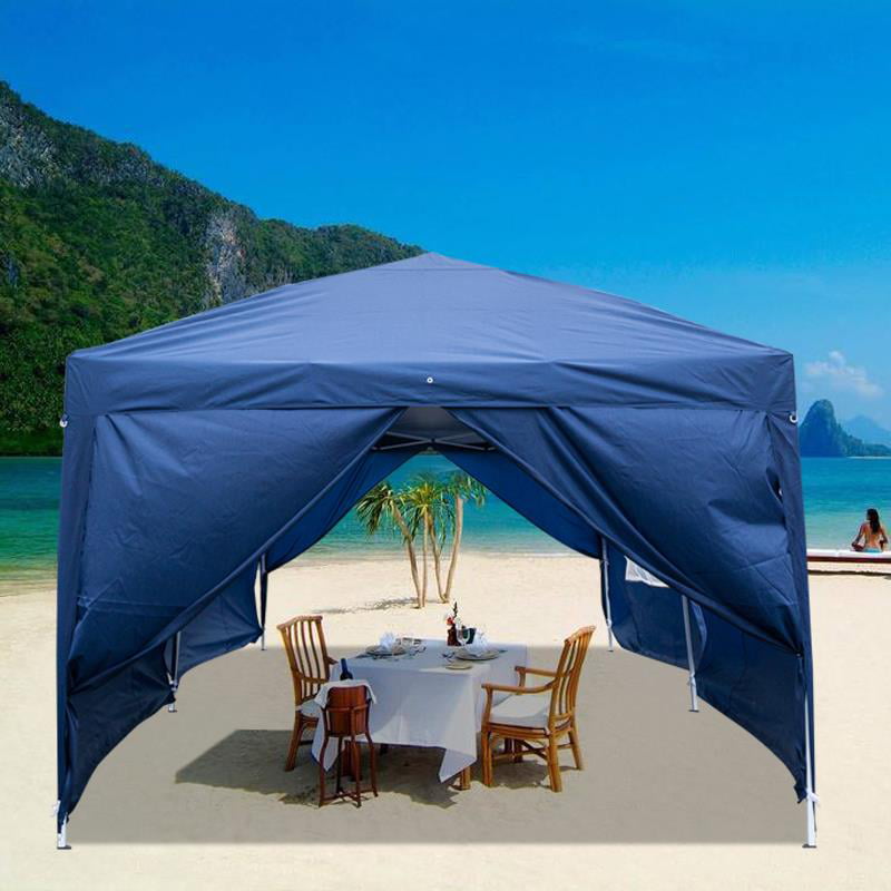 Zimtown 10'x20' Ez Pop up Backyard Canopy Heavy Duty Blue W/6 Sides