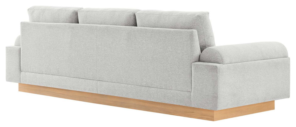 Oasis Upholstered Fabric Sofa   Light Gray   Transitional   Sofas   by First of a Kind USA Inc  Houzz