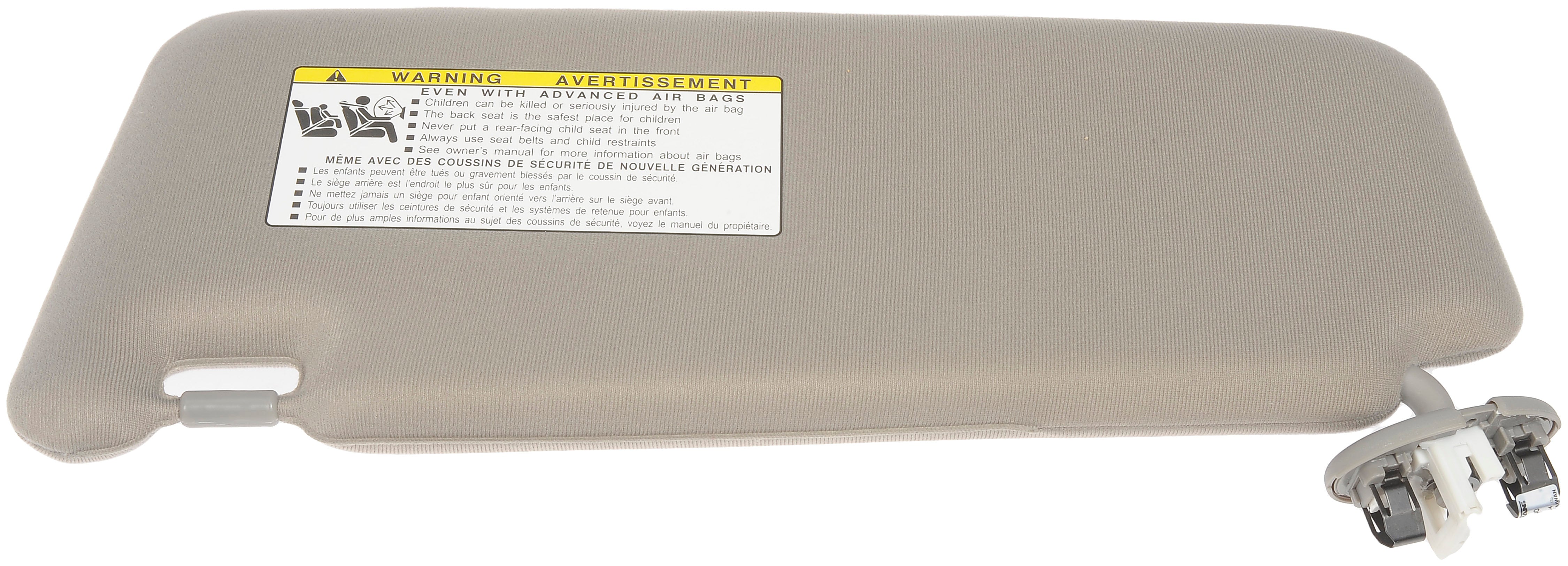 Dorman 74060 Passenger Side Sun Visor Assembly for Specific Toyota Models， Gray