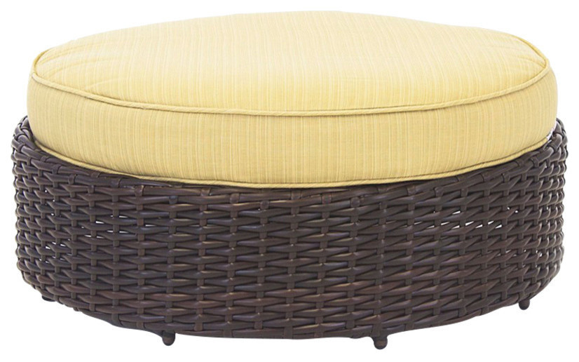 St. Tropez Round Ottoman   Tropical   Footstools And Ottomans   by South Sea Outdoor Living  Houzz