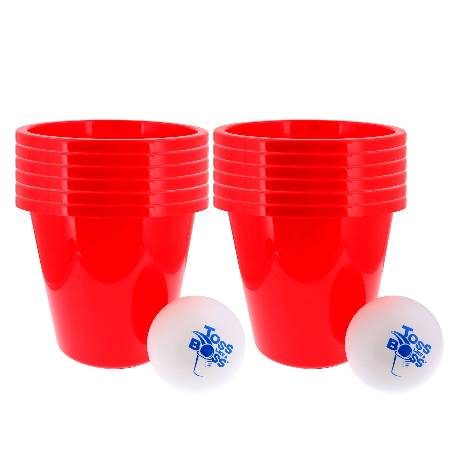 Banzai Toss Like A Boss Outdoor Giant Pong Lawn Game with Drawstring Carry Bag