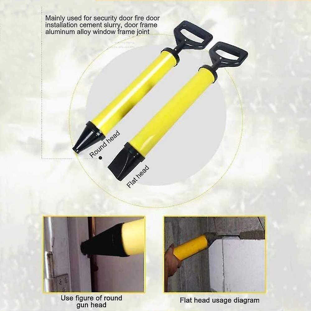 Grout Brick Pointing Grout Gun， Manual Caulking Gun Cement Pump Set Grout Mortar Sprayer Applicator Tool For Cement Lime With 4 Nozzles