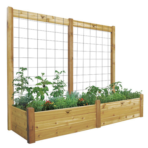 Raised Garden Bed with Trellis Kit