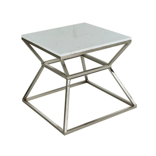 Adore Decor Audrey Marble Side Table