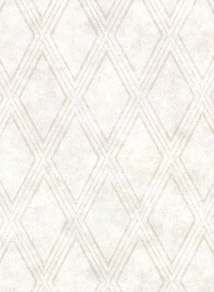 Sample Dartmouth Cream Faux Plaster Geometric Wallpaper from the Main Street Collection