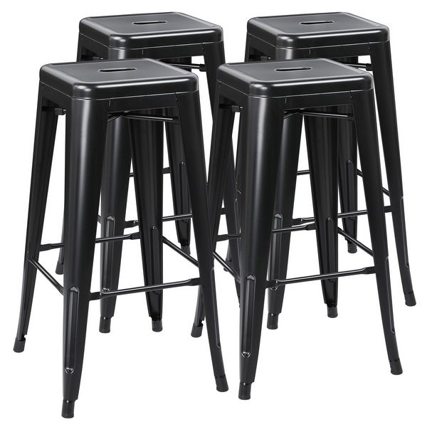 Yaheetech Metal Bar Stools，Set of 4， Vintage Counter Bar Stool