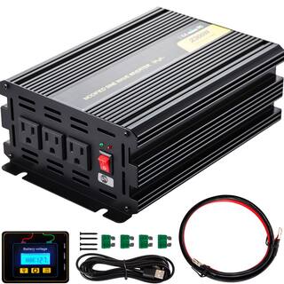 VEVOR 2300-Watt DC 24-Volt to AC 120-Volt Power Inverter Modified Sine Wave Inverter with LCD Display Remote Controller Z2300W-24-120SCYVV9