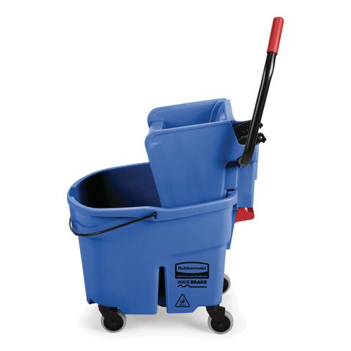 Rubbermaid FG758888BLUE WaveBrake 35-Quart Mop Bucket with Side Press Wringer， Blue