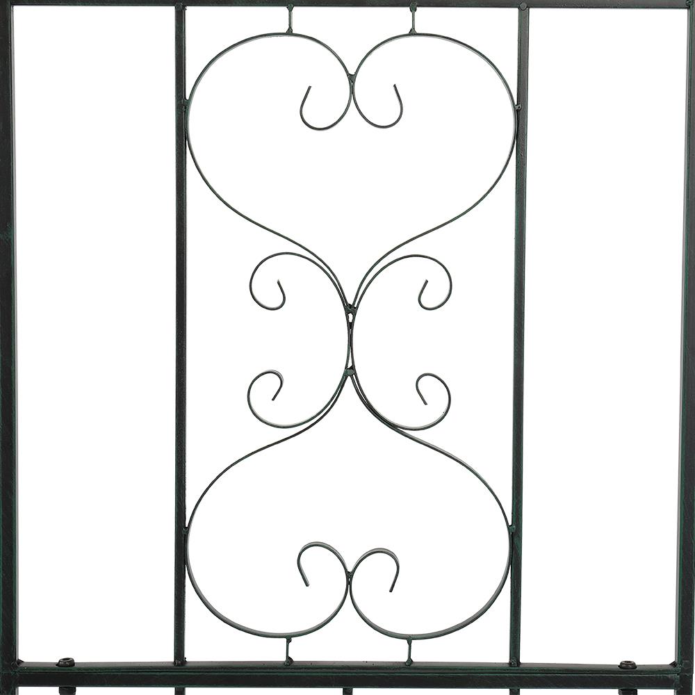 Winado Decorative Iron Garden Arch Arbor Trellis for Climbing Plants,Black 87 in.