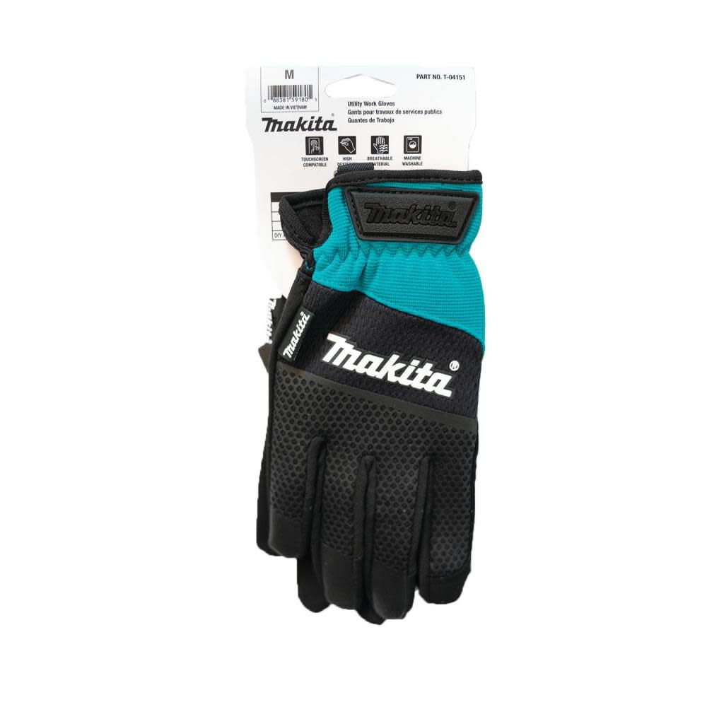 Makita Utility Work Gloves Open Cuff Flexible Protection Medium T-04151 from Makita