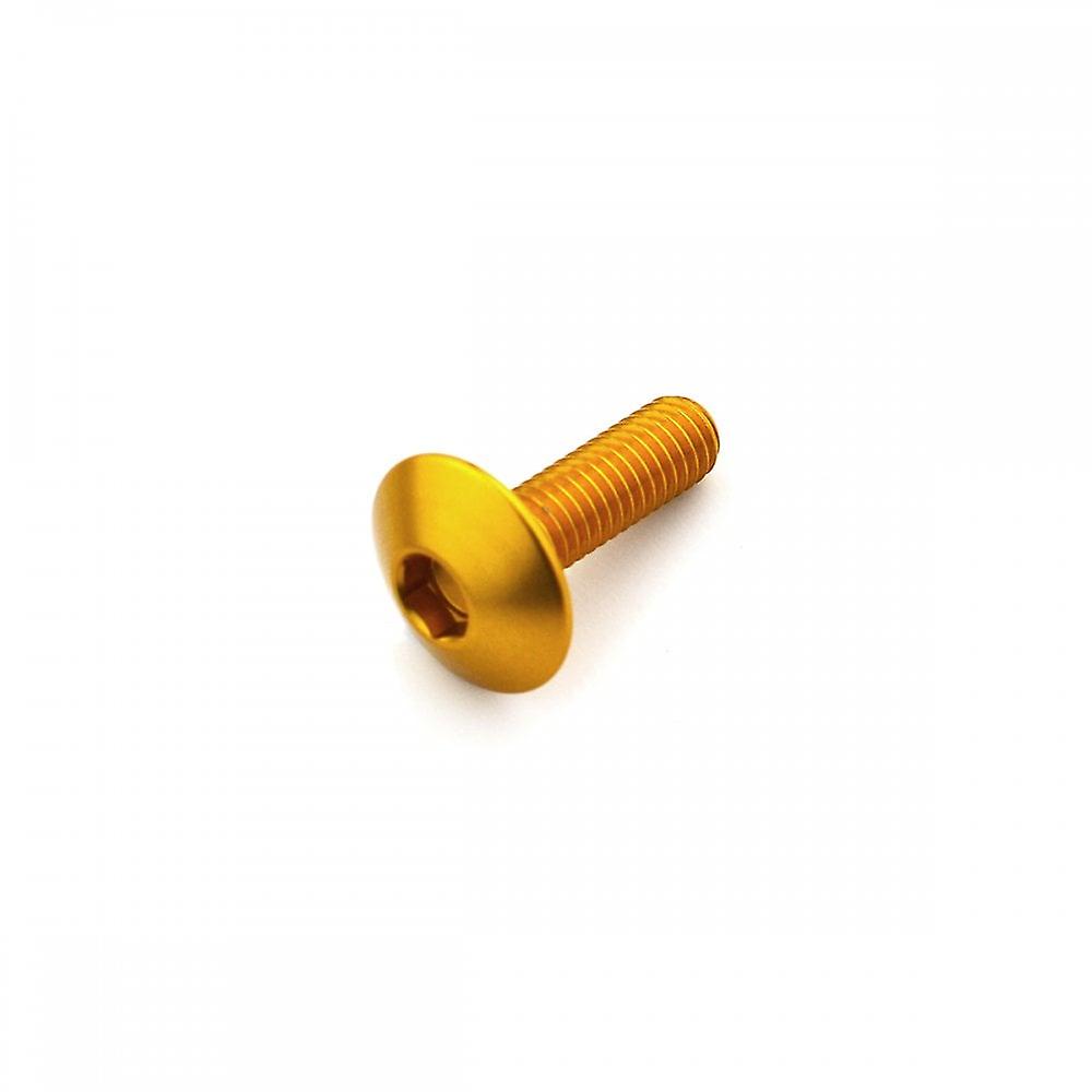 Racebolt Aluminium Dome Head Bolt M6 X 1.0mm X 20mm - Gold