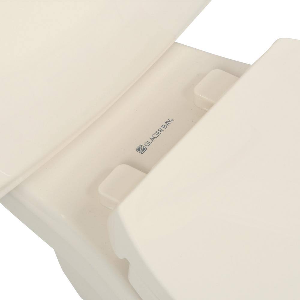 Glacier Bay 2-piece 1.0 GPF1.28 GPF High Efficiency Dual Flush Elongated Toilet in Bone N2430E-BNE