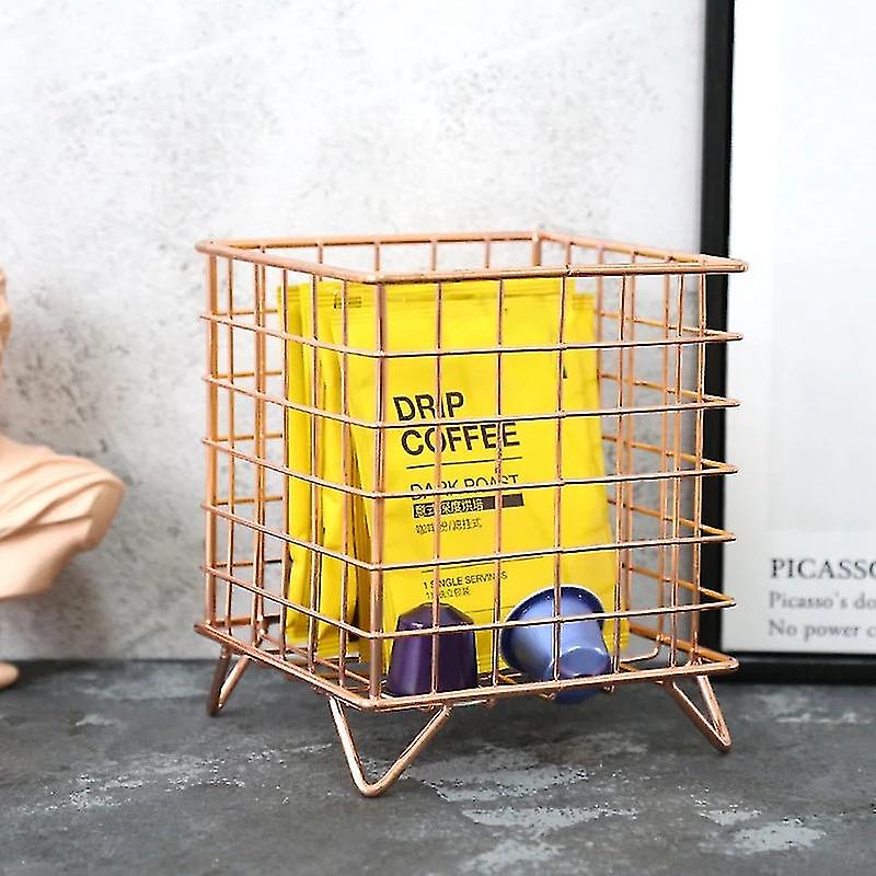 Coffee Capsule Holder Iron Storage Basket For Capsules Pods Office Cafe Kitchen Organizer Storage R