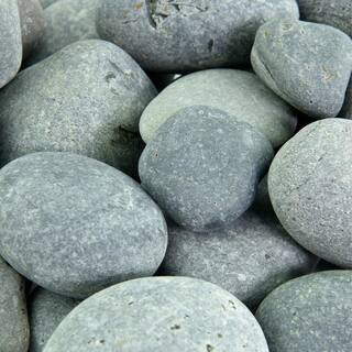 Southwest Boulder  Stone .25 cu. ft. 12 in. to 1 in. Black Mexican Beach Pebbles Smooth Round Rock for Gardens Landscapes and Ponds 20MPBB121