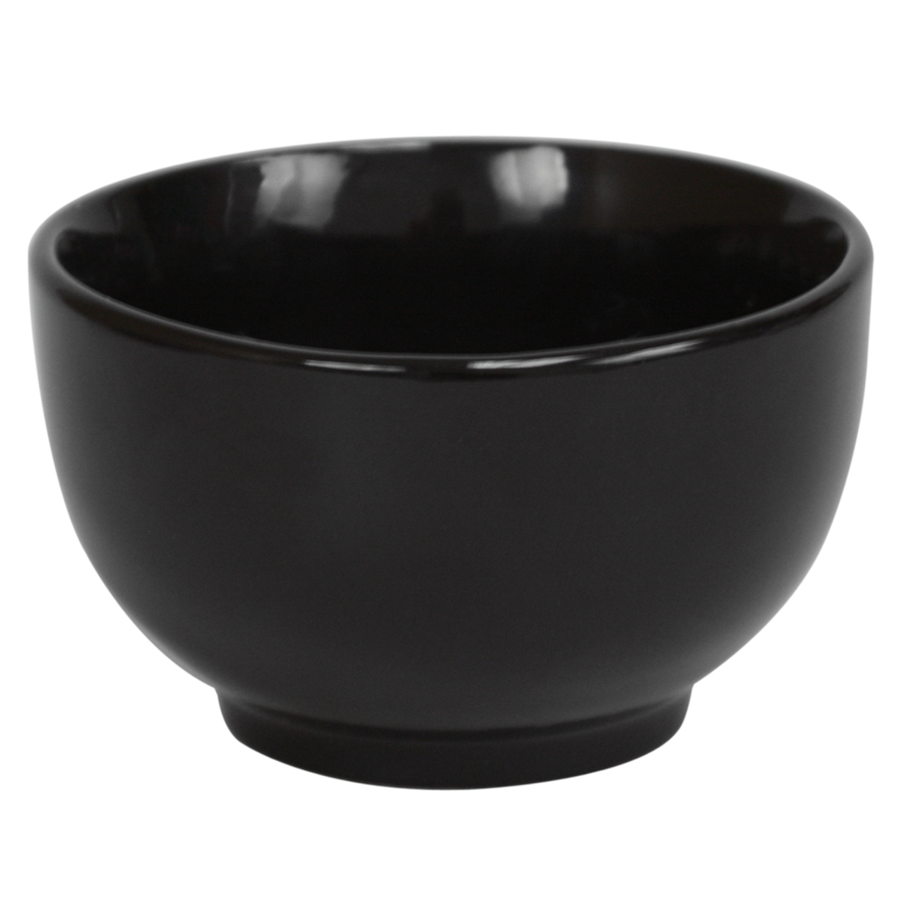 Home Basics Microwave Safe Ceramic Cereal Bowl， Black