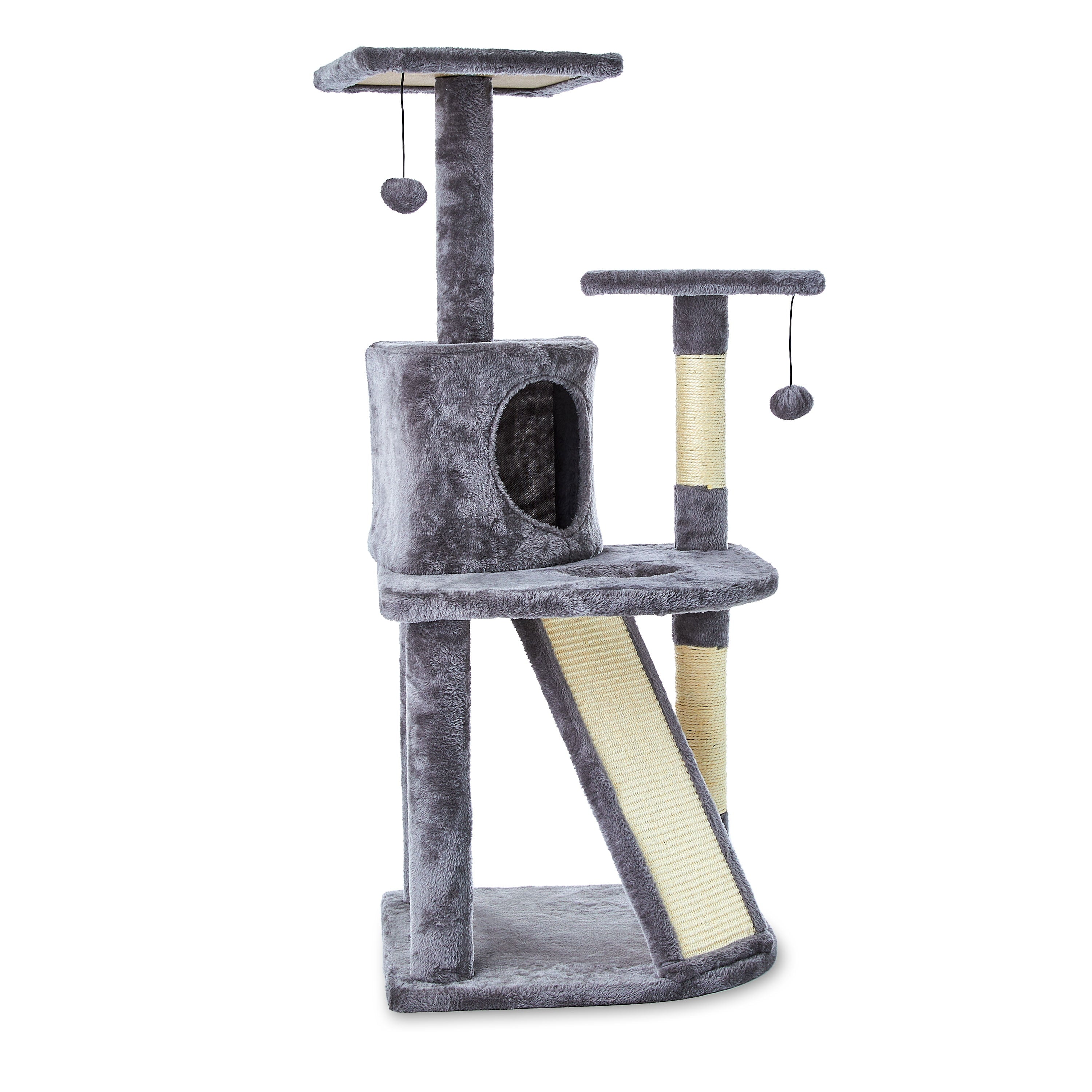 Vibrant Life 5- Level Multi-Functional Cat Tree and Condo， Gray， 45