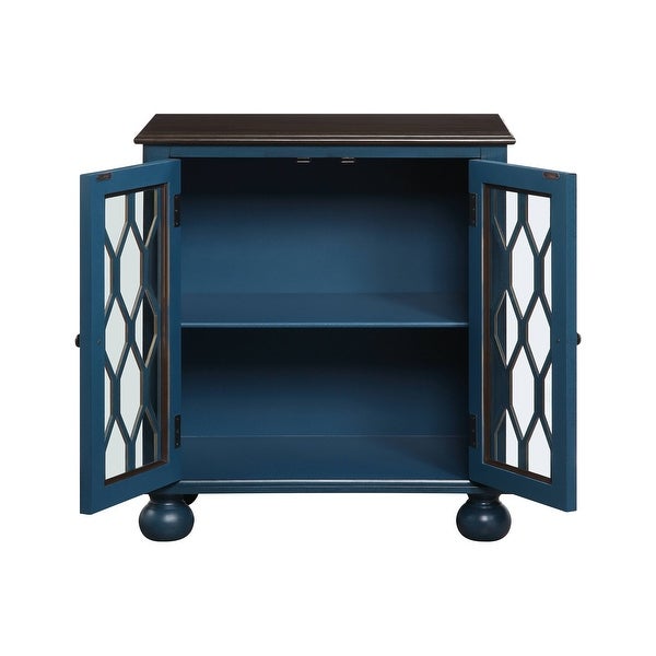 ACME Lassie Rectangular Console Table in Antique Blue