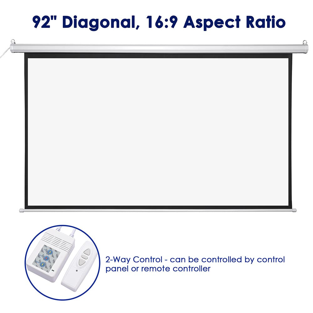 InstaHibit Retractable Electric Projection Screen 92