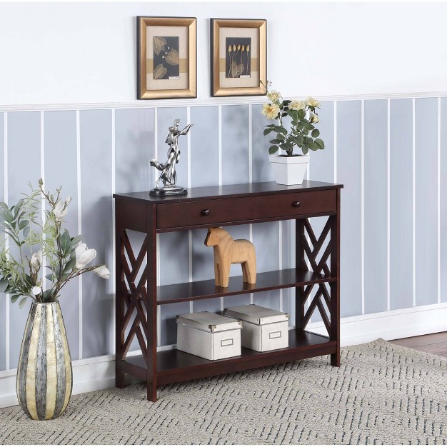 Titan 1 Drawer Console Table With Shelves Breighton Home