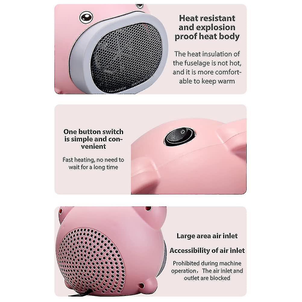 Electric Heater Fan， Air Heater Warmer Fan， Pig Warm Air Blower， Portable Electric Heater Mini Deskt