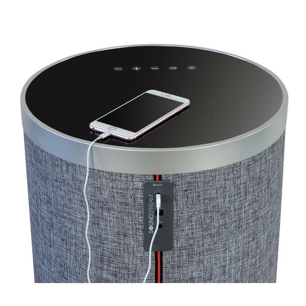 Sound Table with Built-in Bluetooth 5.0 Speaker System And Wireless Charging (Gray)