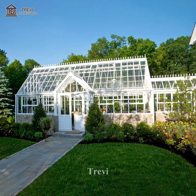 Glasshouse Garden Sunrooms   Glass Houses Wrought Iron Gazebo With Glass For Decoration