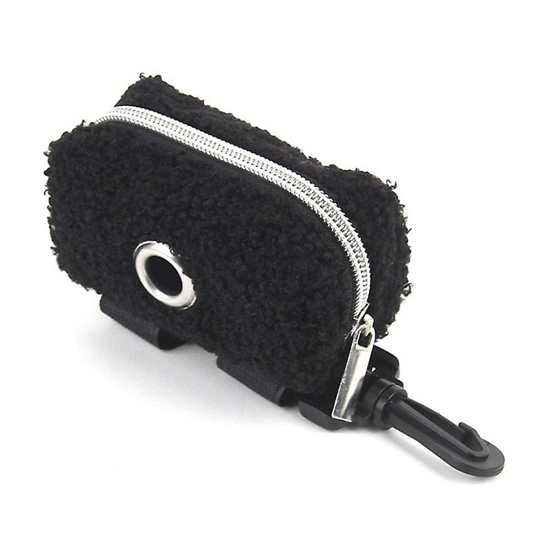 Fleece dog poop bag dispenser